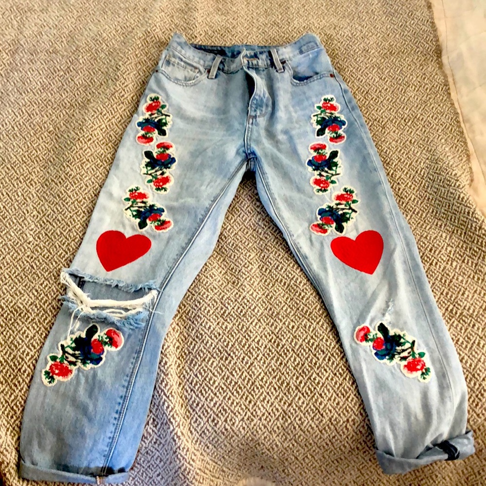 Lucky Brand Embroidered Jeans